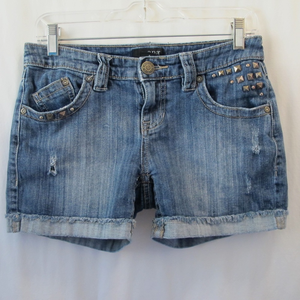 a.n.a Womens Mid Rise 3 1/2" Denim Jeans Short Size 4